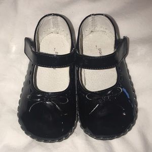 Pediped Betty Black Patent Mary Janes 12-18 months